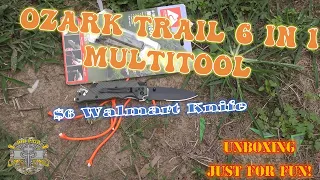 $6 Walmart Tacticool Folding Field Knife - Ozark Trail 6 in 1 Multitool - Just for Fun Unboxing