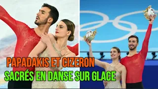 JO d’hiver 2022: Papadakis et Cizeron champions olympiques de danse sur glace