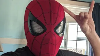 Unboxing the Spider-Man MCU mask with moving lenses