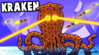 Epic KRAKEN Sea Monster vs FIRE MISSILES!  (Forts Multiplayer Gameplay)