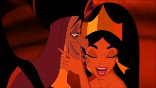 Aladin Jasmine Kiss Jafar Jasmine Kisses Jafar's Lips 💋 Aladdin Jasmine Kiss Jafar Aladdin 1992