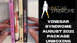 VINEGAR SYNDROME AUGUST 2021 PACKAGE UNBOXING -Terminal Island 4K UHD| Auntie Lee's Meat Pies & More