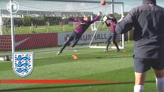 Agility practice with England's goalkeepers (Extended) | Inside training