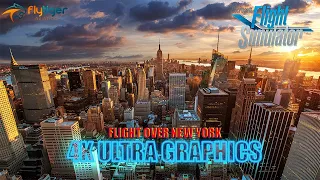 MICROSOFT FLIGHT SIMULATOR 2020 - NEW YORK 4K - GOOGLE MAPS MODE - FIRST FLIGHT - A32NX FBW