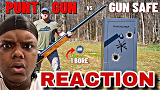 Let's React: PUNT GUN vs Gun Safe (The Biggest Shotgun EVER!!!) W/@KentuckyBallistics