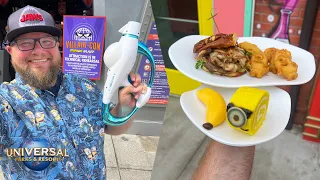 Universal Studios Orlando 2023 | NEW Villian-Con Minion Blast Ride & Eating Minions Food: HHN Update