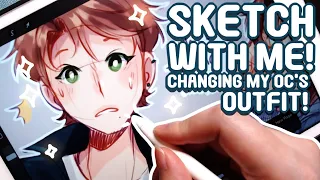 Sketch With Me! |Drawing outfits for my OC!