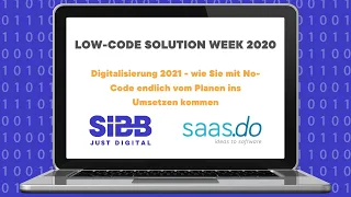 Wie Sie mit No-Code vom Planen ins Umsetzen kommen | Low-Code Solution Week 2020