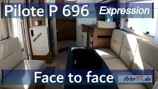 Pilote P696 Expression - Face to Face, großes Heckbad, Kleiderschrank, Ankleidezimmer