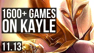 KAYLE vs ZIGGS (MID) | 1600+ games, 1.2M mastery, Godlike | EUW Master | v11.13