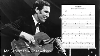 Chet Atkins - Mr.  Sandman Live 1954 Transcription [w. TABS]