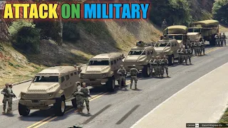 GTA 5 | Attack on Military Escort | Franklin Rescued Trevor | Game Loverz