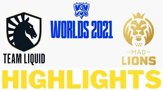 LOL World 2021 Highlights - TL vs MAD - Group Stage