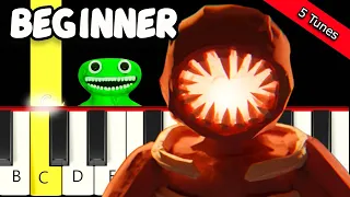 5 Famous Game Tunes - Very Easy and Slow Piano Tutorial - Beginner