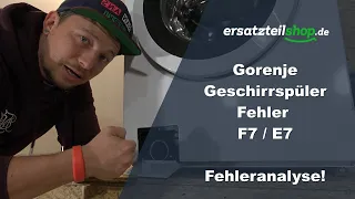 Gorenje Waschmaschine Fehler E7 F7 - Fehleranalyse