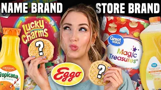 NAME BRAND vs GENERIC BREAKFAST FOODS Taste Test... Which one is ACTUALLY better??