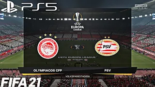(PS5) FIFA 21 Olympiacos vs PSV Eindhoven (4K HDR 60fps) UCL Round of 16 - MATCH HIGHLIGHTS GAMEPLAY