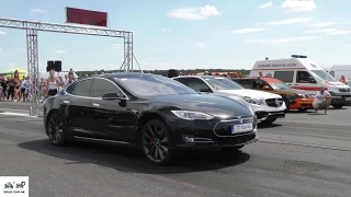 Tesla model S P85D vs Mercrdes AMG E63 - 🚦🚗 DRAG RACE - TESLA VS AMG 🚦🚗💥💨💥💨