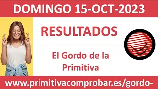 Resultado del sorteo El Gordo de la Primitiva del domingo 15 de octubre de 2023