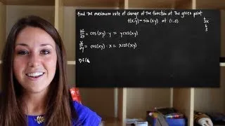 Gradient vectors and maximum rate of change (KristaKingMath)