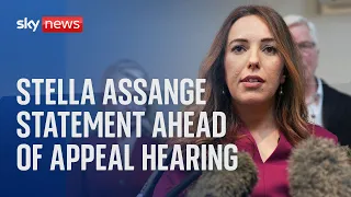Julian Assange's wife delivers statement ahead of appeal hearing