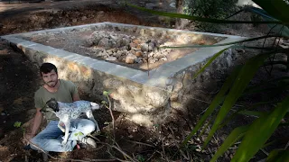 Time Lapse of Stone Foundation for Log Cabin