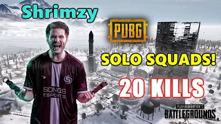 Soniqs Shrimzy - 20 KILLS (2.4k Damage) - SOLO SQUADS! - PUBG