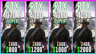 RTX 4070 TI SUPER vs RTX 4080 vs RTX 4080 SUPER vs RTX 4090 - Test in 20 Games