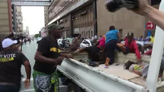 ANC members clash with pro-Zuma protesters