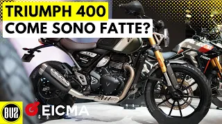 TRIUMPH SPEED E SCRAMBLER X 400: Viste dal VIVO!  #eicma