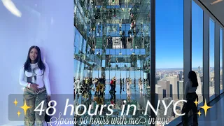 NYC TRAVEL VLOG l Let’s spend 48 hours in nyc | shopping , bowling, Vanderbilt