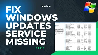 Windows Update Service Missing (How to Fix) [2024]