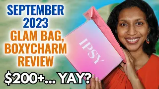 IPSY's September 2023 Glam Bag & Boxycharm Unboxing and Review | $200+ Value | Boxycharm Spoilers