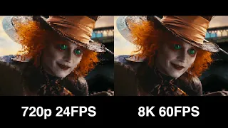 Alice In Wonderland (2010) in 8K 60FPS (Remastered & Upscaled by Artifical Intelligence)