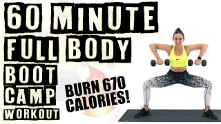 60 Minute Full Body Boot Camp Workout 🔥Burn 670 Calories! 🔥