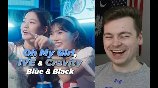 NEED A DRINK ([MV] 'OHMYGIRL' 효정, 아린 X 'IVE' 장원영, 이서 X 'CRAVITY' 세림, 정모 - BLUE & BLACK Reaction)