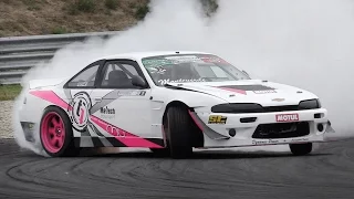 Nissan Silvia S14 powered by a Chevy LS3 V8 Engine - Sound & Drift