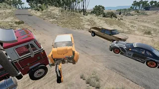 Realistic Car Crashes and Overtakes #37 -  BeamNG Drive