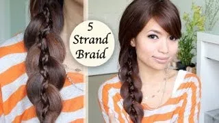 Unique 5 Strand Braid (Braid in Braid) Hairstyle Hair Tutorial