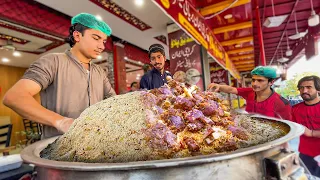 This kid is selling 10000 Boxes of Beef Pulao (Rice) Daily | Bannu Beef Full Making | Street Food