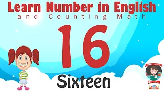 Learn Number Sixteen 16 in English & Counting, Math