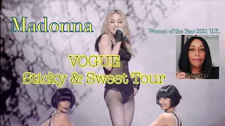 Madonna Vogue Live from the Sticky & Sweet Tour - Woman of the Year 2021 UK (finalist) Reaction