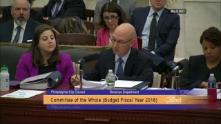 FY2018 Philadelphia City Council Budget Hearing 5-9-2017 - Revenue