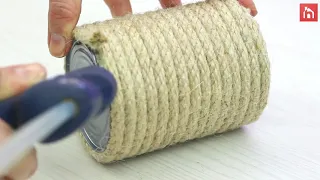 Quick and easy diy crafts rope wrapped craft tutorial