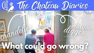 I made an entire video about moving a log burner into the chateau and feeding chickens.. 🐓