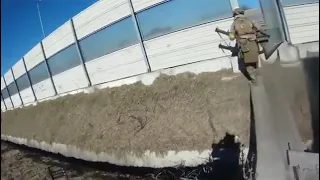 Ukrainian Soldier Shoots at T-72 with RPG-26