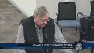 Finance and Budget Committee Meeting 4-11-2023