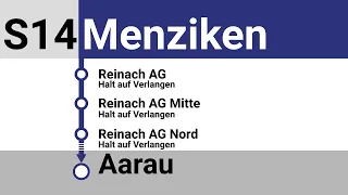 AVA Ansagen » S14 Menziken — Aarau — Schöftland (2023) | SLBahnen