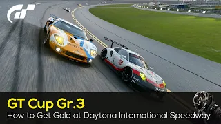 How To Get Gold in the GT Cup Gr.3 at Daytona Int. Speedway - #granturismo Post 1.4x Update - (HARD)