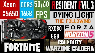 XEON X5650 16GB + RX580 SZMZ (8GB DDR5 QUE NA VERDADE É 10GB) TESTE EM 5 JOGOS - P.J.&.P